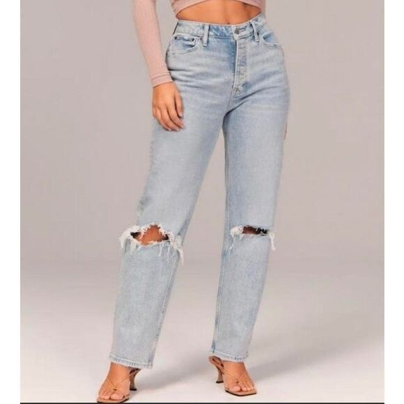 Abercrombie & Fitch The 90s Relaxed Jean High Rise Size 33/16 Long - Picture 1 of 7